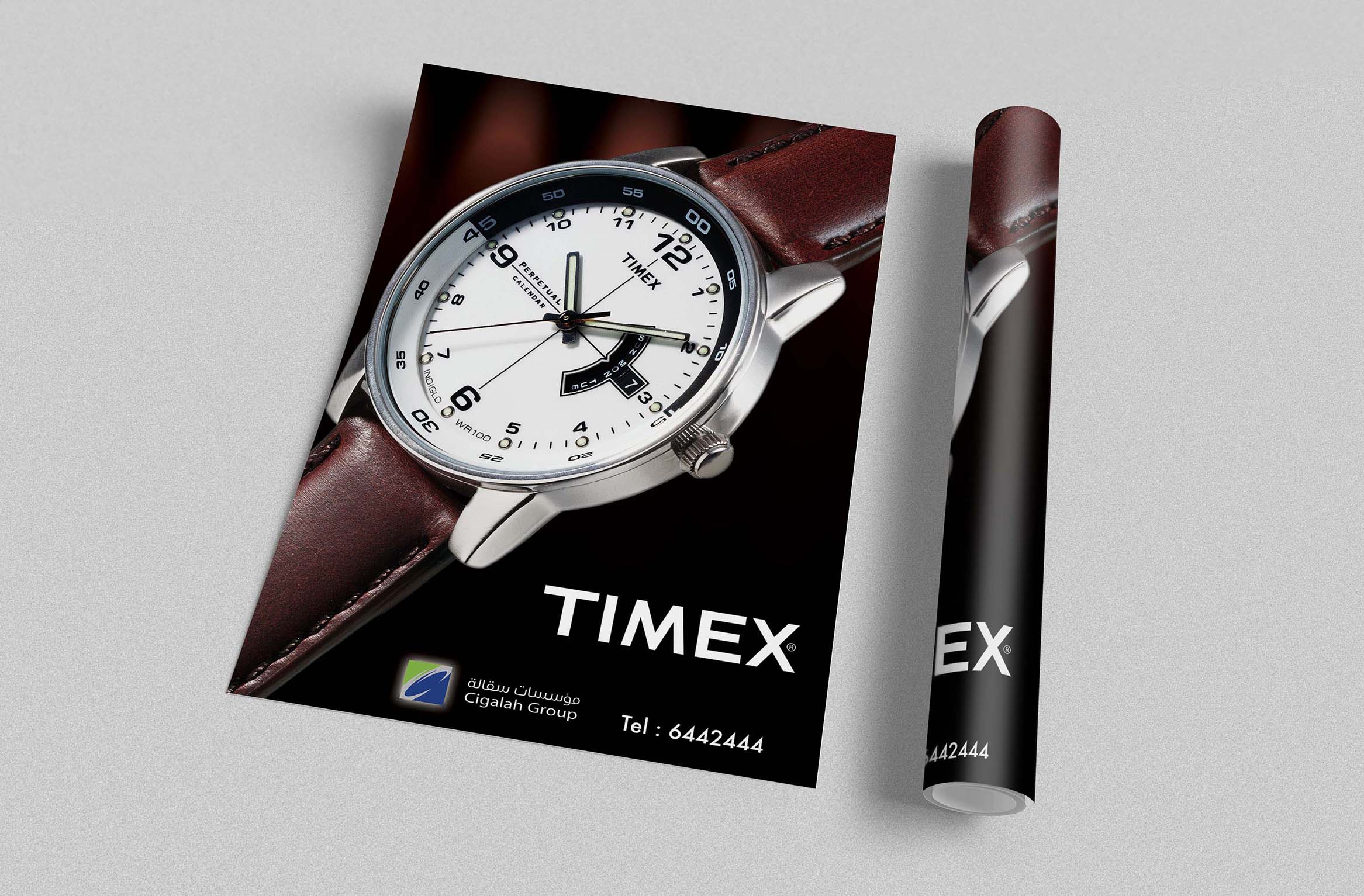 تصميم إعلان ساعات تايمكس