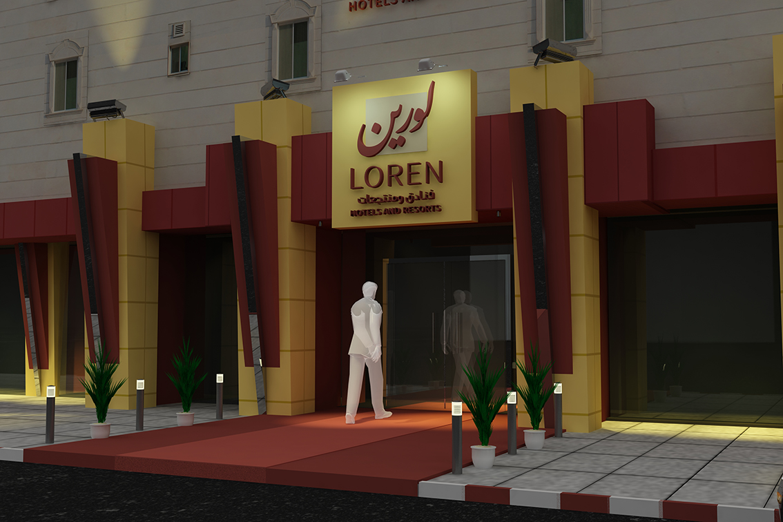 تصميم واجهة فندق المونيوم كلادنج