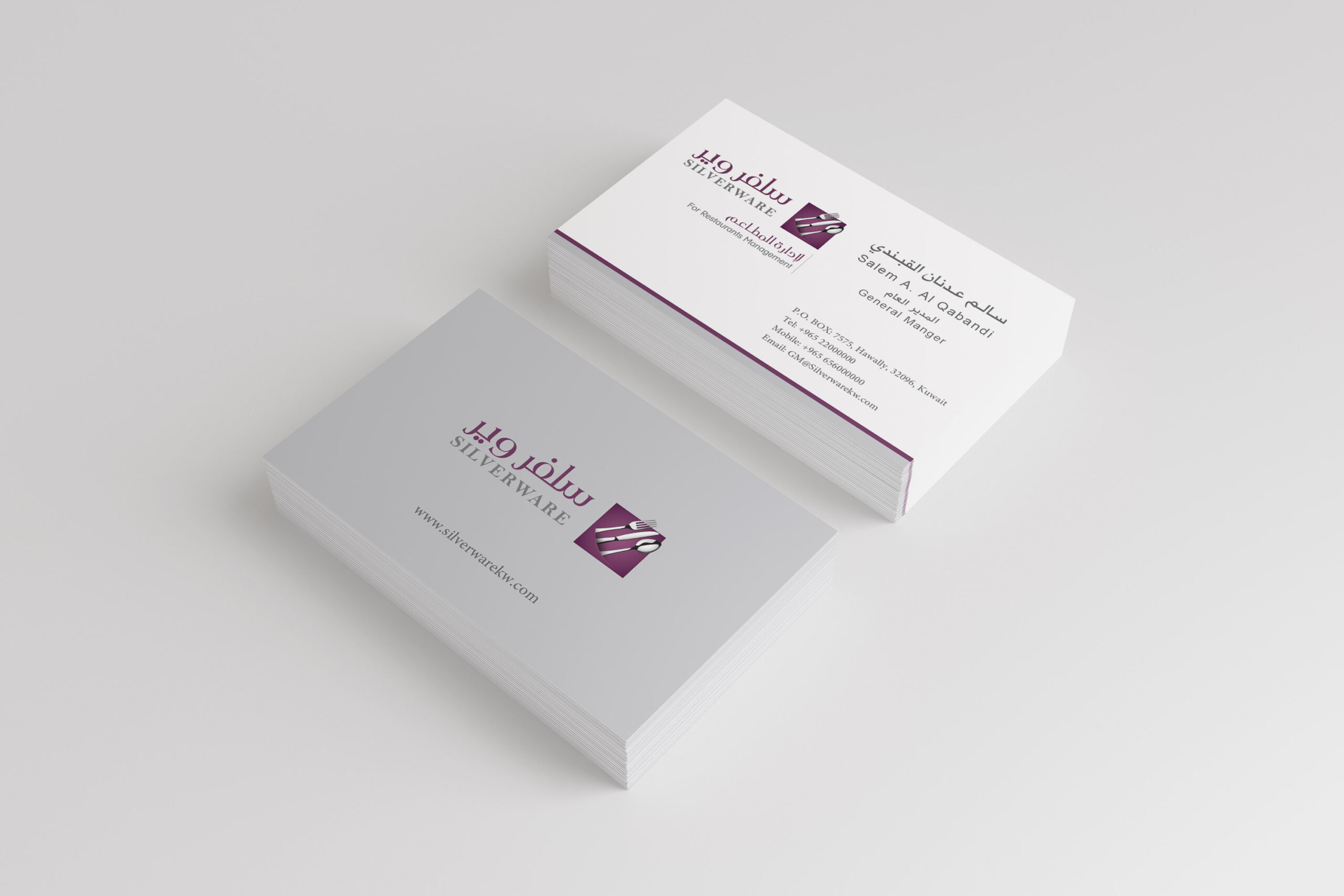 تصميم شهار وهوية شركة سلفر وير