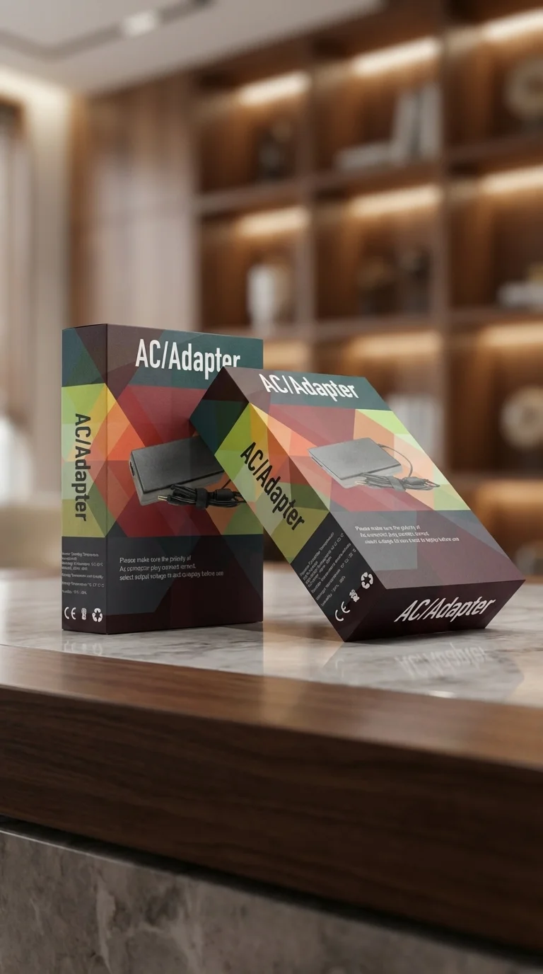 تصميم عبوة  ادبتر ac adapter