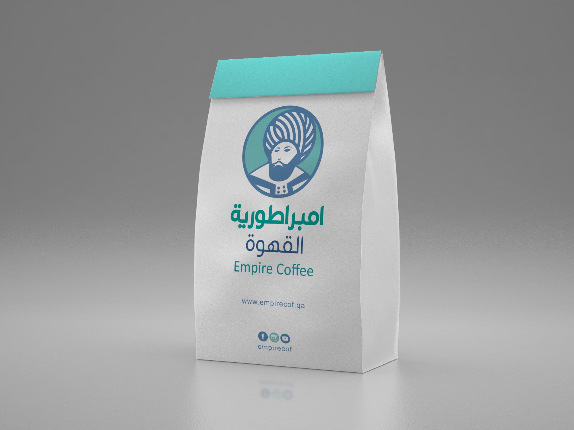 تصميم هوية أمبراطورة القهوة