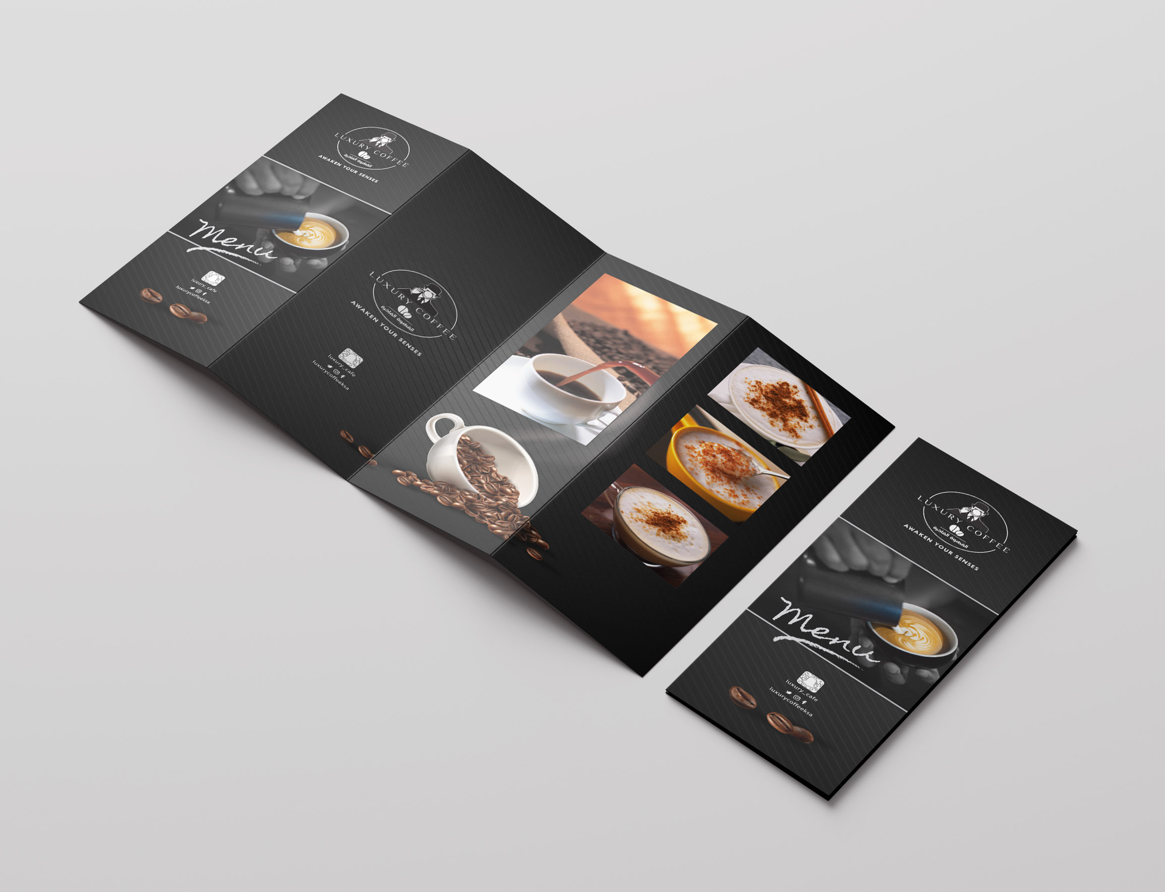 تصميم مينيو كافيه