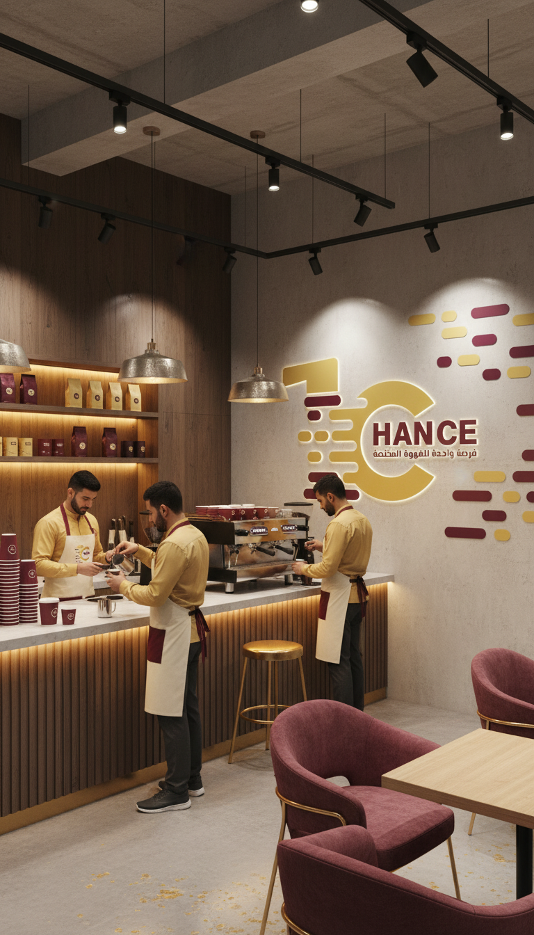 تصميم شعار كافية